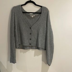 Womens grey cropped sweater